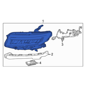 Honda OE - Front Right Headlight Assembly