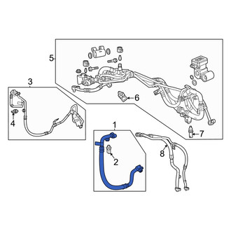Honda OE - Front A/C Refrigerant Suction Hose
