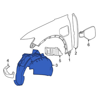 Honda OE - Front Left Fender Splash Shield