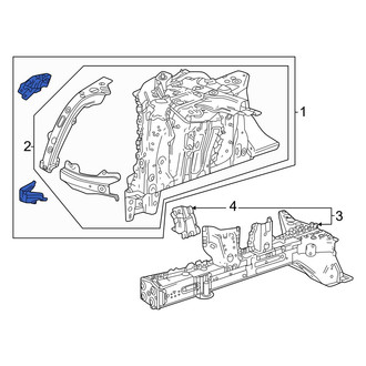 Honda OE - Front Right Fender Apron Assembly