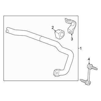 Honda OE - Front Suspension - Stabilizer Bar & Components (Elite / EX / Touring)