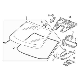 Honda OE - Windshield - Glass (EX / Touring)