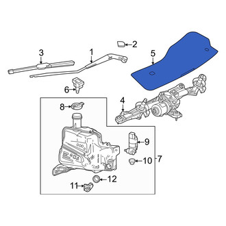 Honda OE - Front Wiper Motor Cover