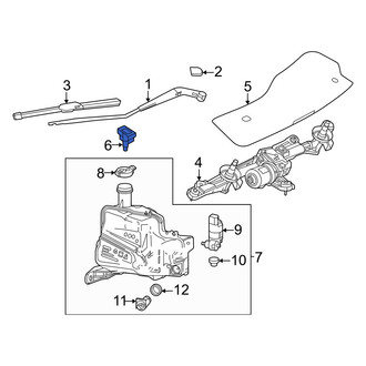 Honda OE - Front Windshield Washer Nozzle
