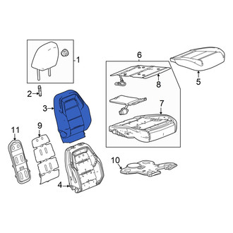 Honda OE - Front Left Seat Back Cushion Cover