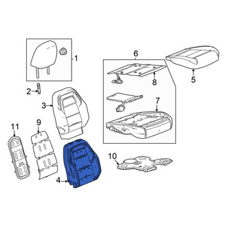 Honda OE - Front Left Seat Back Cushion