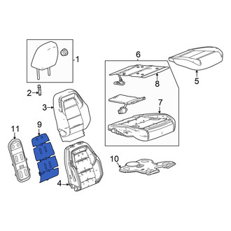 Honda OE - Front Right Upper Seat Heater Pad