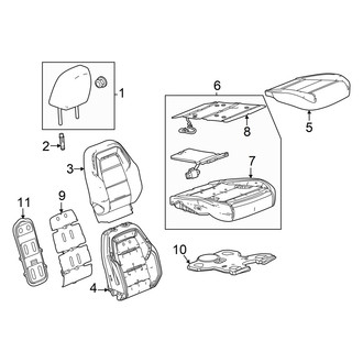 Honda OE - Seats & Tracks - Passenger Seat Components (Covers & Pads)