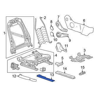 Honda OE - Front Right Outer Seat Track Cover