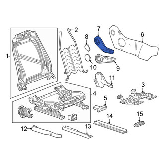 Honda OE - Front Right Seat Back Recliner Adjustment Handle