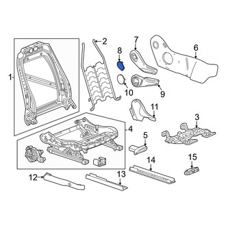 Honda OE - Front Right Seat Back Recliner Adjustment Handle Cap
