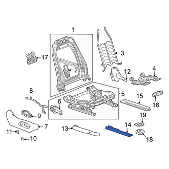 Honda OE - Front Right Outer Seat Track Cover