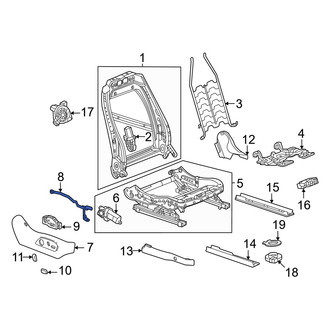 Honda OE - Right Seat Trim Panel Bracket