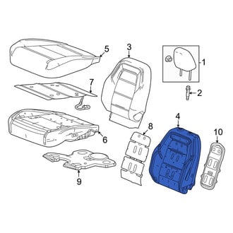 Honda OE - Front Right Seat Back Cushion