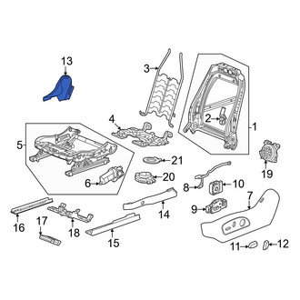 Honda OE - Front Left Inner Seat Trim Panel