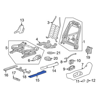Honda OE - Front Left Outer Seat Track Cover