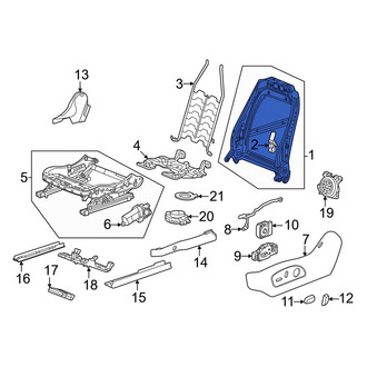 Honda OE - Front Left Seat Back Frame