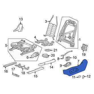Honda OE - Front Left Outer Seat Trim Panel