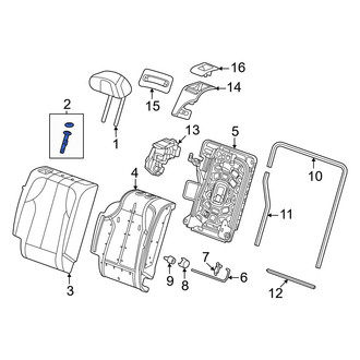 Honda OE - Rear Left Outer Headrest Guide