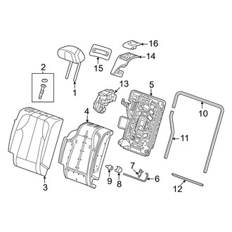 Honda OE - Seats & Tracks - Rear Seat Components (Seat Back, 40% Side)