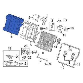 Honda OE - Rear Left Seat Back Cushion Cover
