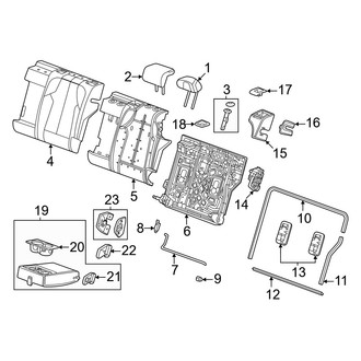 Honda OE - Seats & Tracks - Rear Seat Components (Seat Back, 60% Side)