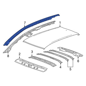 Honda OE - Right Outer Roof Side Rail