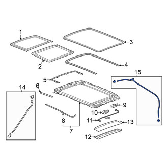 Honda OE - Rear Left Sunroof Drain Hose