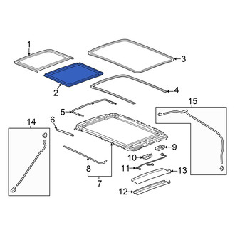Honda OE - Rear Sunroof Glass