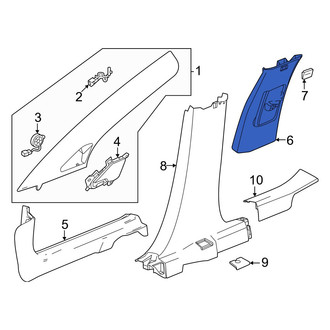 Honda OE - Left Lower Door Pillar Post Trim Set