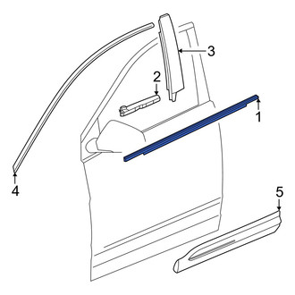 Honda OE - Front Right Door Belt Molding