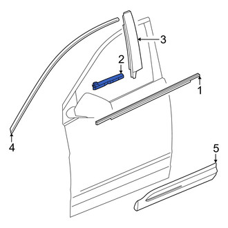 Honda OE - Left Vent Window Weatherstrip