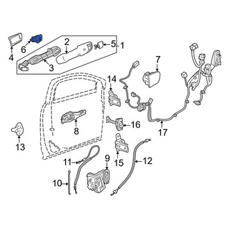 Honda OE - Front Left Door Lock Cylinder