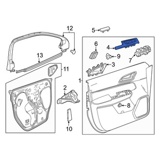 Honda OE - Front Left Door Switch Trim Panel