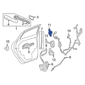 Honda OE - Rear Left Upper Door Hinge