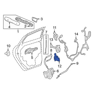 Honda OE - Rear Left Lower Door Hinge