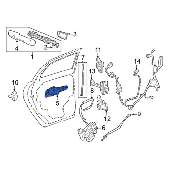 Honda OE - Rear Left Exterior Door Handle Base