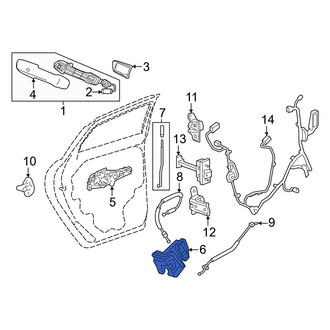 Honda OE - Rear Left Door Latch Assembly