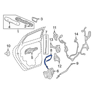 Honda OE - Rear Outer Door Latch Cable