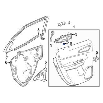 Honda OE - Rear Door Lock Knob Bezel