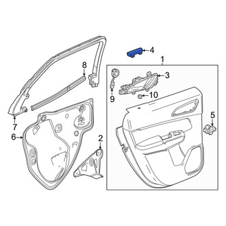 Honda OE - Rear Left Door Interior Trim Panel Cap