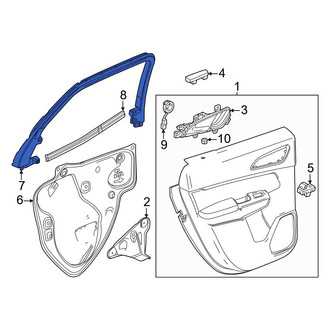 Honda OE - Rear Left Door Window Molding