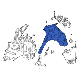 Honda OE - Rear Right Inner Quarter Panel
