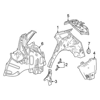 Honda OE - Quarter Panel - Inner Structure