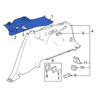 Honda OE - Rear Left Lower Interior Quarter Panel Trim Panel