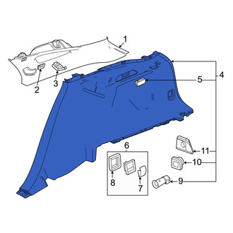 Honda OE - Rear Right Lower Interior Quarter Panel Trim Panel