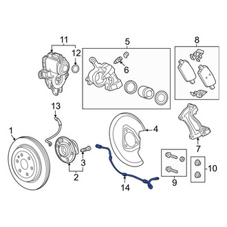 Honda OE - Rear Left ABS Wheel Speed Sensor