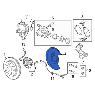 Honda OE - Rear Left Brake Dust Shield