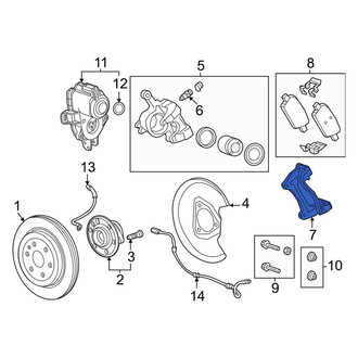 Honda OE - Rear Disc Brake Caliper Bracket