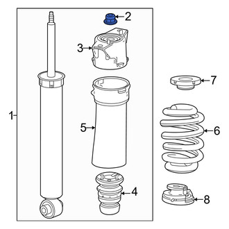 Honda OE - Front Upper Suspension Shock Absorber Nut